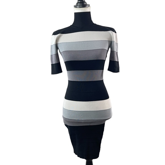 bebe Dresses & Skirts - Bebe Striped Bodycon Dress